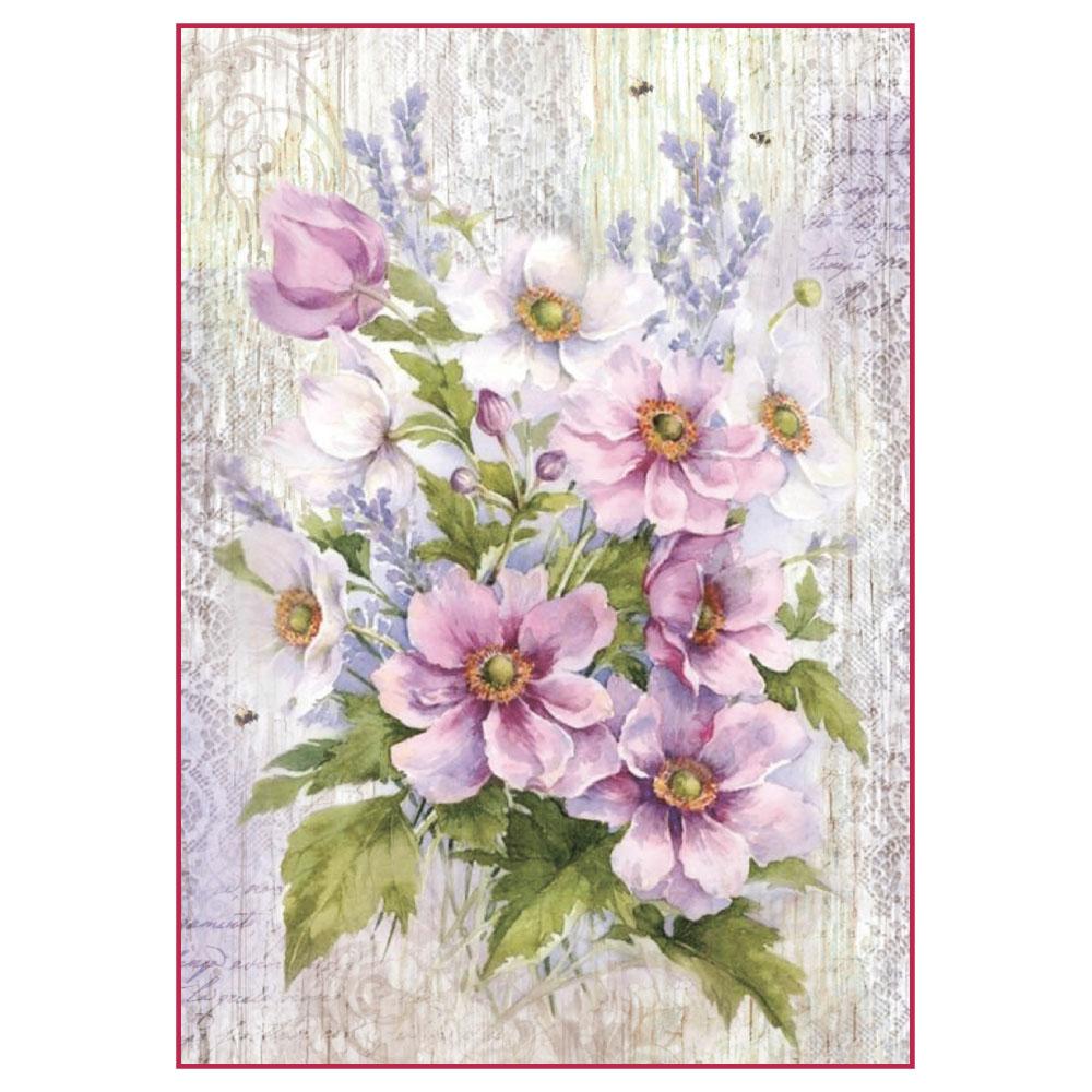 new stamperia a4 decoupage rice paper flower bouquet a4 paper flower design